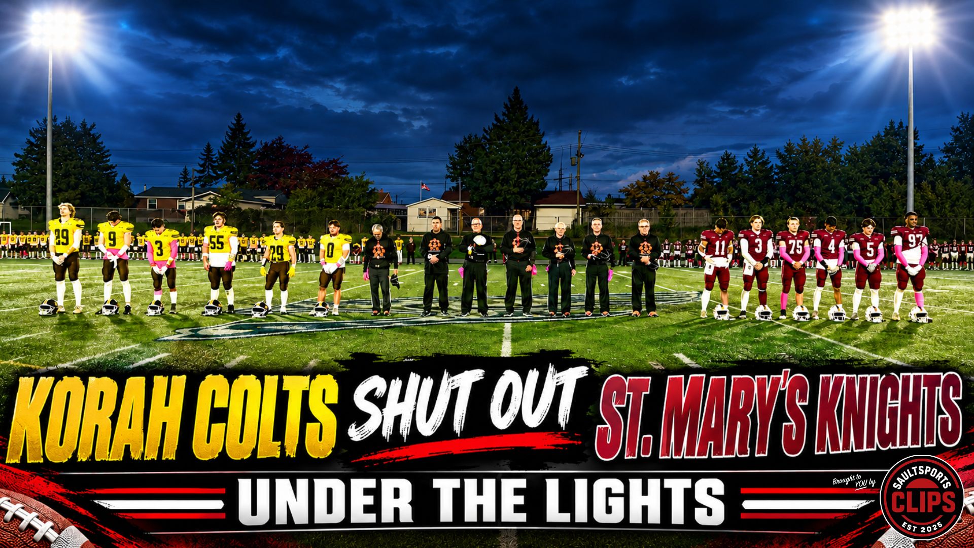 Colts Shutout the Knights in Senior High School Action Under the Lights
