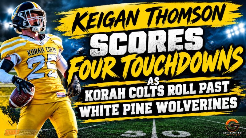 Keigan Thomson Scores Four Touchdowns as Korah Colts Roll Past White Pines Wolverines