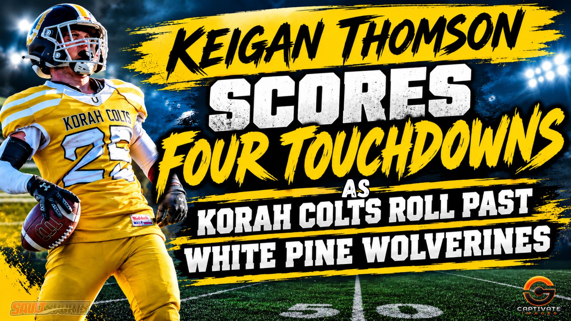 Keigan Thomson Scores Four Touchdowns as Korah Colts Roll Past White Pines Wolverines