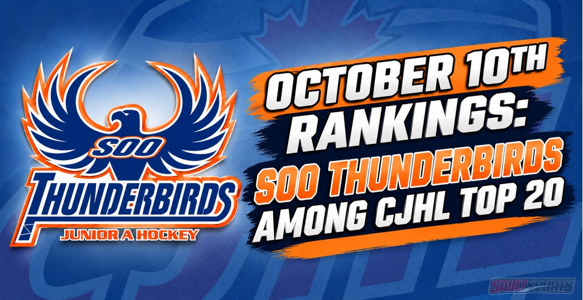 October 10th CJHL Rankings: NOJHL Soo Thunderbirds Among the Top 20