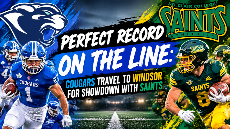 Sault College Cougars Put Perfect Record on the Line Against Defending OFC Champion Saints